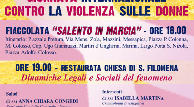 GIORNATA INTERNAZIONALE PER L'ELIMINAZIONE DELLA VIOLENZA CONTRO LE DONNE